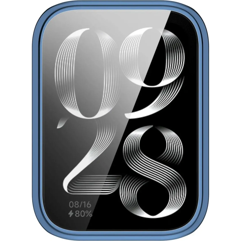 Etui z osłoną ekranu Bizon Case Watch Felipe do Xiaomi Mi Smart Band 9 Pro niebieskie