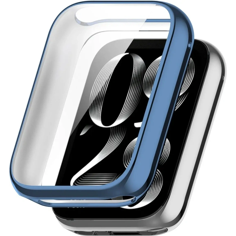Etui z osłoną ekranu Bizon Case Watch Felipe do Xiaomi Mi Smart Band 9 Pro niebieskie