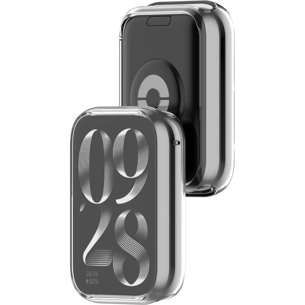 Etui z osłoną ekranu Bizon Case Watch Felipe do Xiaomi Mi Smart Band 9 Pro przeźroczyste