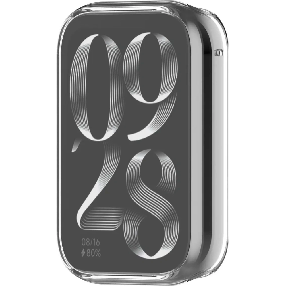 Etui z osłoną ekranu Bizon Case Watch Felipe do Xiaomi Mi Smart Band 9 Pro przeźroczyste