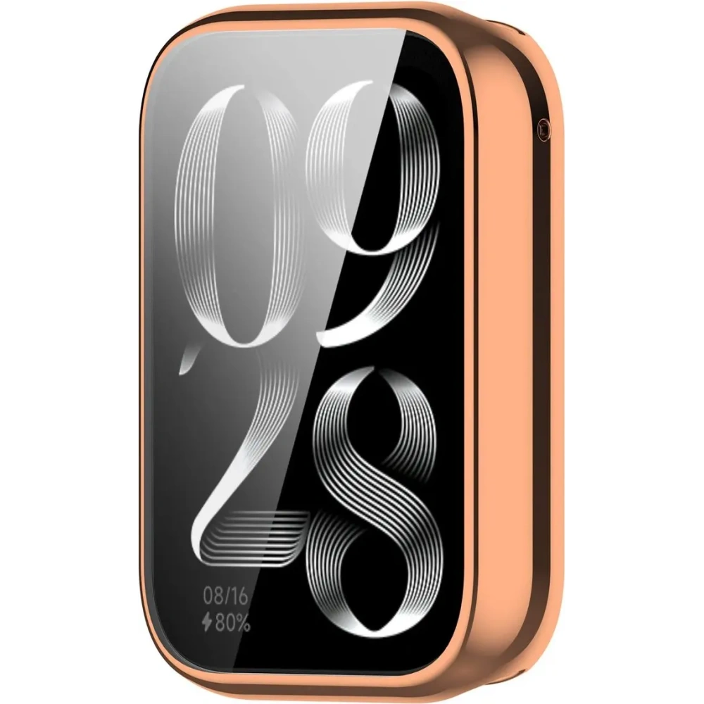 Etui z osłoną ekranu Bizon Case Watch Felipe do Xiaomi Mi Smart Band 9 Pro różowozłote
