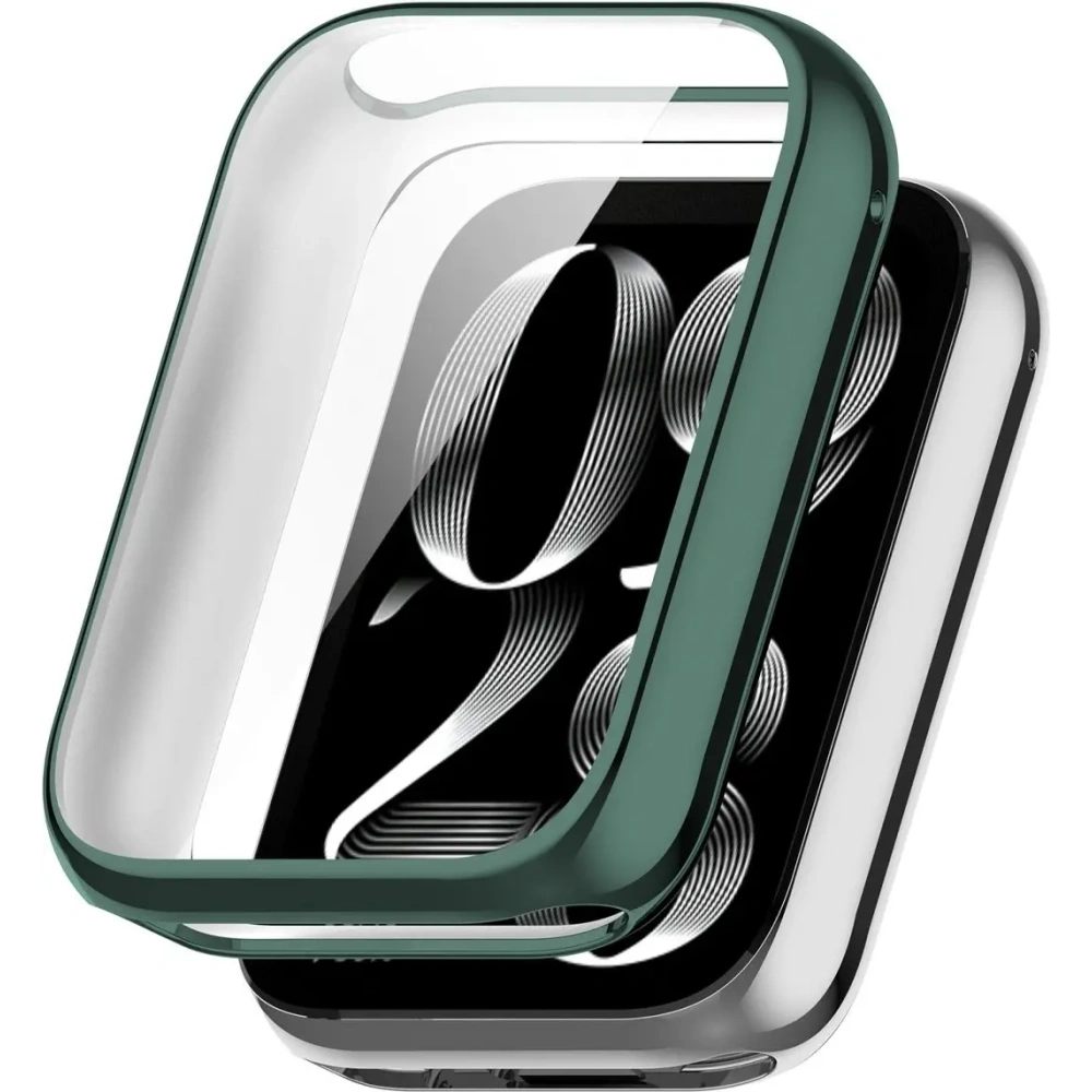 Etui z osłoną ekranu Bizon Case Watch Felipe do Xiaomi Mi Smart Band 9 Pro zielone