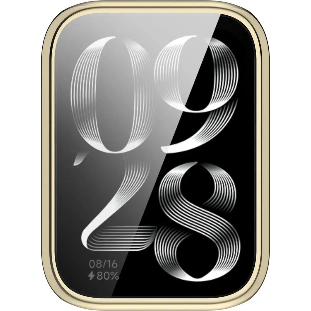 Etui z osłoną ekranu Bizon Case Watch Felipe do Xiaomi Mi Smart Band 9 Pro złote