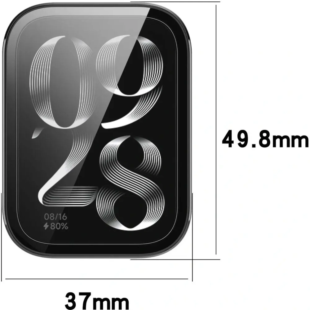 Etui ze szkłem do zegarka Bizon Case+Glass Watch do Xiaomi Mi Smart Band 9 Pro czarne