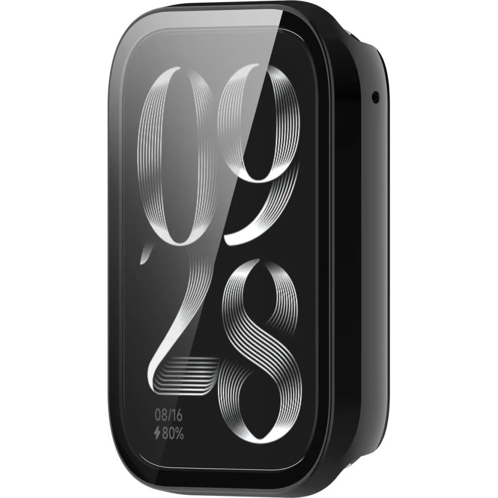 Etui ze szkłem do zegarka Bizon Case+Glass Watch do Xiaomi Mi Smart Band 9 Pro czarne