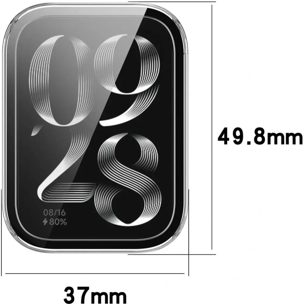 Etui ze szkłem do zegarka Bizon Case+Glass Watch do Xiaomi Mi Smart Band 9 Pro przezroczyste