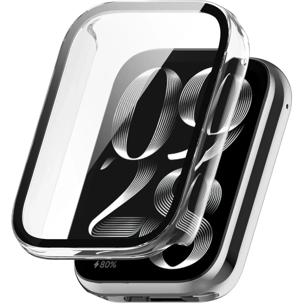 Etui ze szkłem do zegarka Bizon Case+Glass Watch do Xiaomi Mi Smart Band 9 Pro przezroczyste