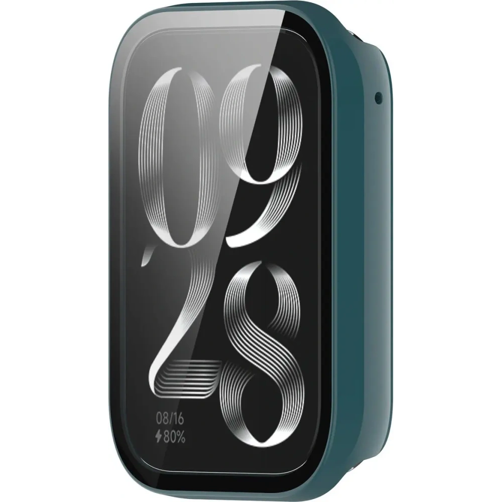 Etui ze szkłem do zegarka Bizon Case+Glass Watch do Xiaomi Mi Smart Band 9 Pro zielone