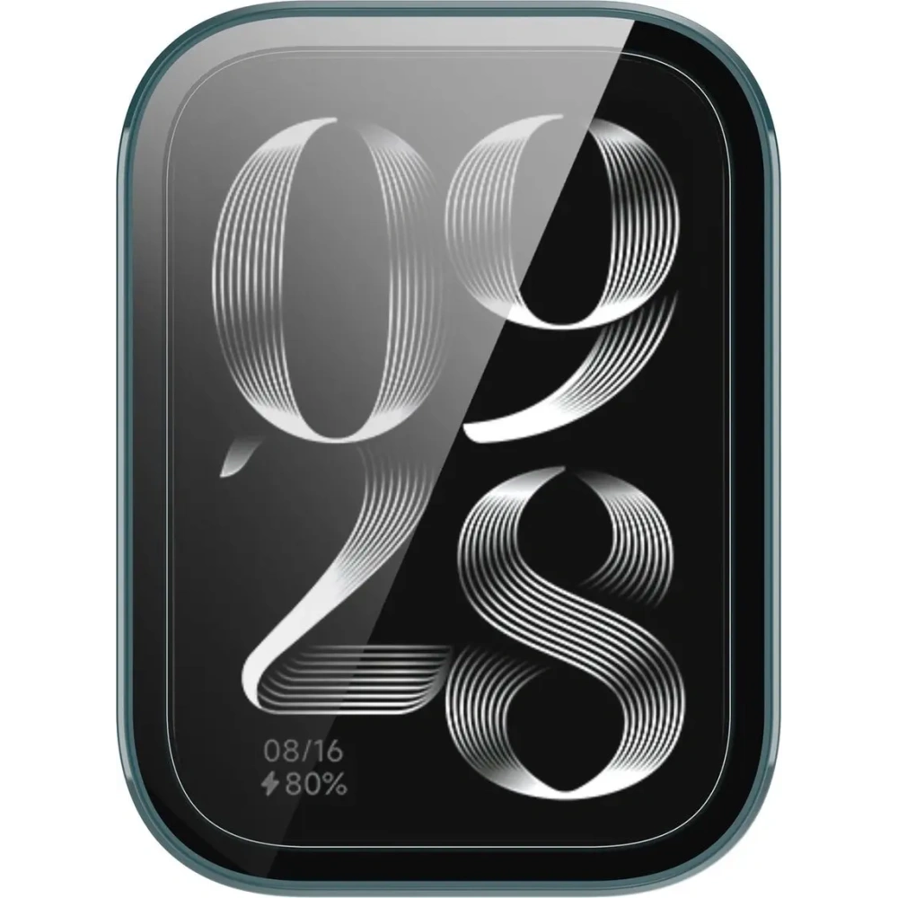 Etui ze szkłem do zegarka Bizon Case+Glass Watch do Xiaomi Mi Smart Band 9 Pro zielone