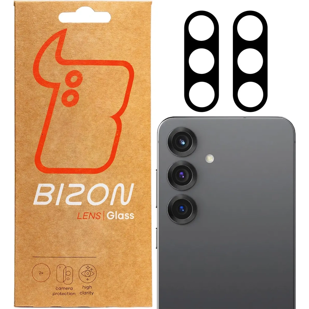 Szkło na aparat Bizon Glass Lens do Samsung Galaxy S25 [2 PACK]