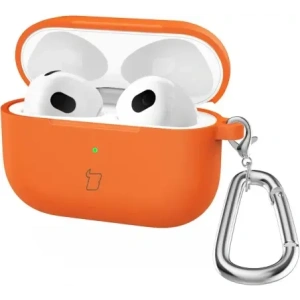 Kup Silikonowe etui z karabińczykiem Bizon Case Headphone Silicone do Apple AirPods 4 pomarańczowe - BIZ7983 - {ean13} - Sklep Home Screen