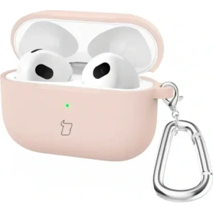 Kup Silikonowe etui z karabińczykiem Bizon Case Headphone Silicone do Apple AirPods 4 jasnoróżowe - BIZ7984 - {ean13} - Sklep Home Screen