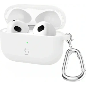 Kup Silikonowe etui z karabińczykiem Bizon Case Headphone Silicone do Apple AirPods 4 białe - BIZ7985 - {ean13} - Sklep Home Screen