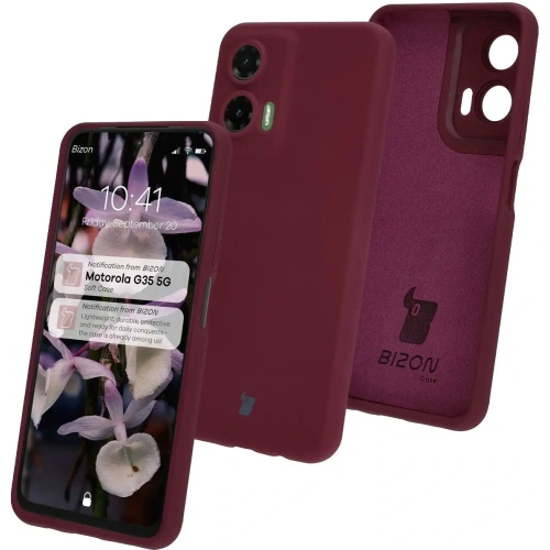 Kup Silikonowe etui Bizon Soft Case do Motorola Moto G35 5G ciemnofioletowe - BIZ7986 - {ean13} - Sklep Home Screen