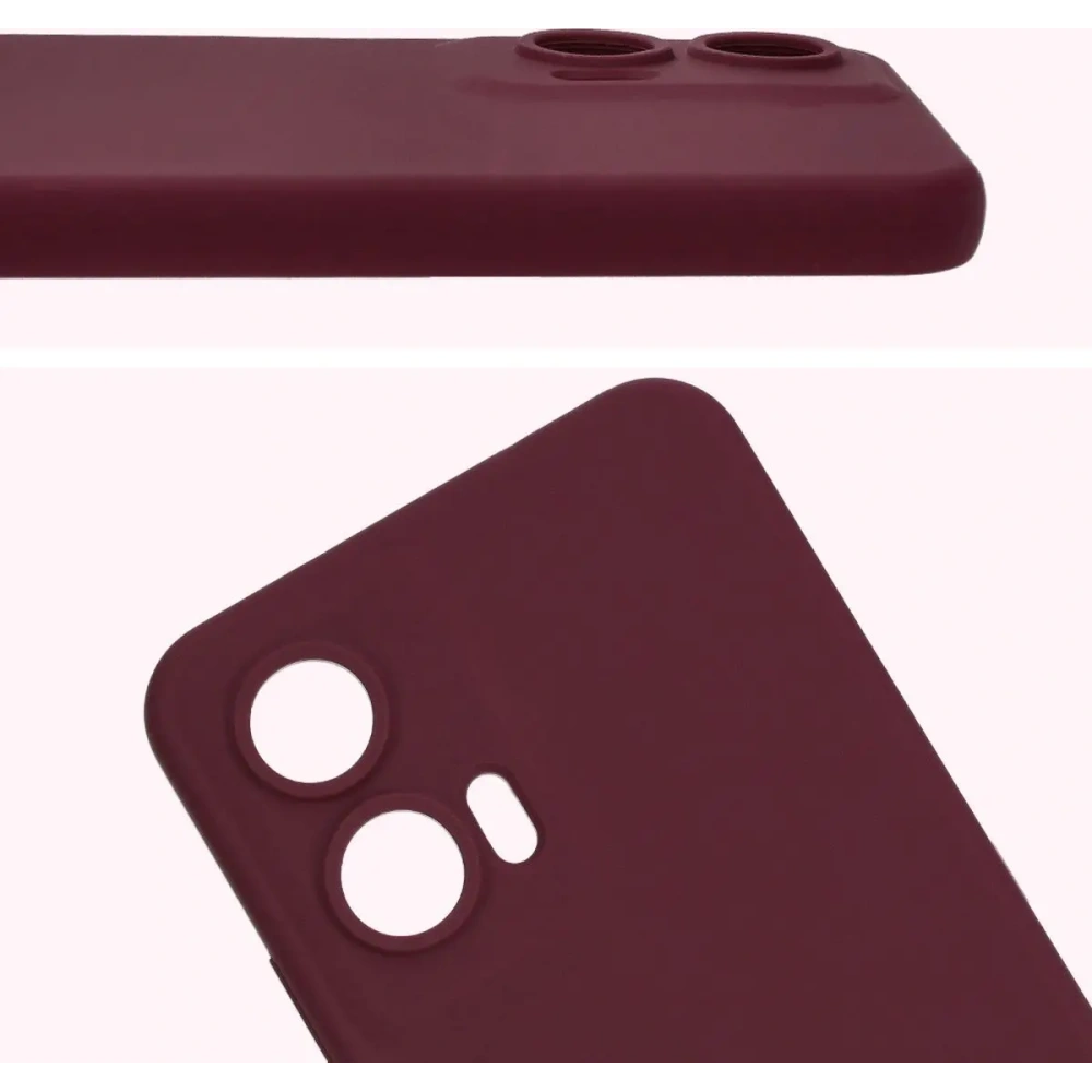 Silikonowe etui Bizon Soft Case do Motorola Moto G35 5G ciemnofioletowe