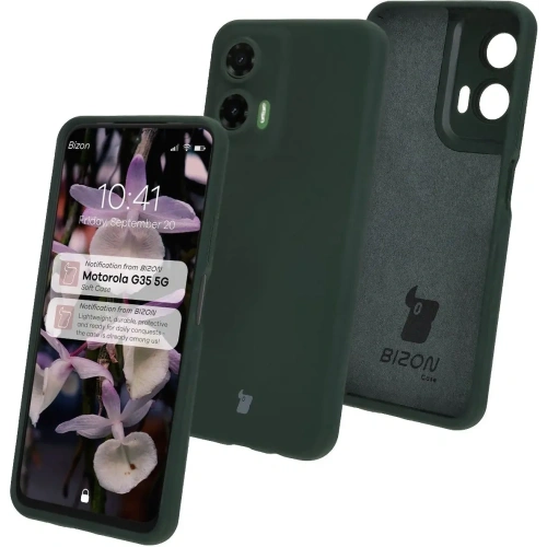Kup Silikonowe etui Bizon Soft Case do Motorola Moto G35 5G ciemnozielone - BIZ7987 - {ean13} - Sklep Home Screen