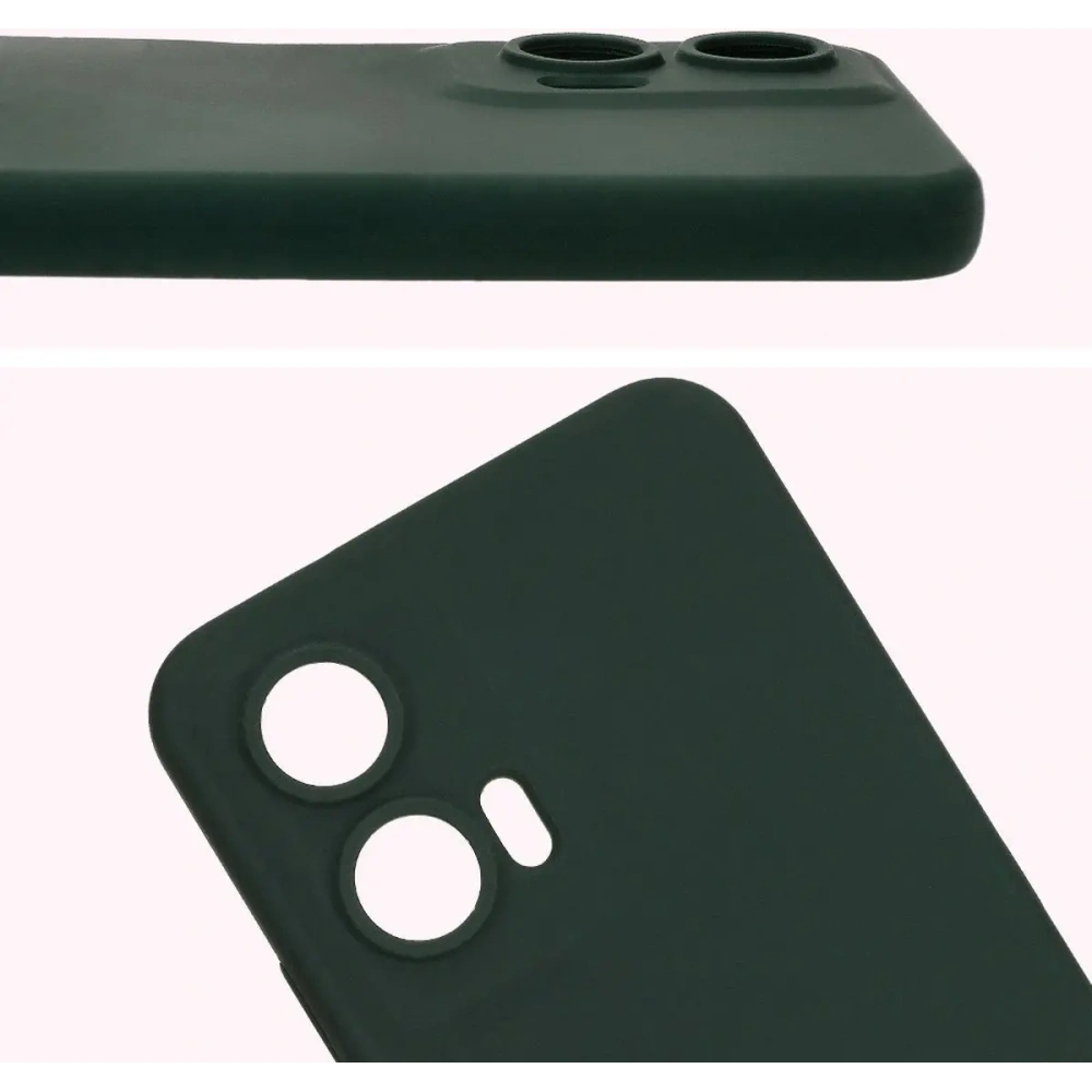 Silikonowe etui Bizon Soft Case do Motorola Moto G35 5G ciemnozielone