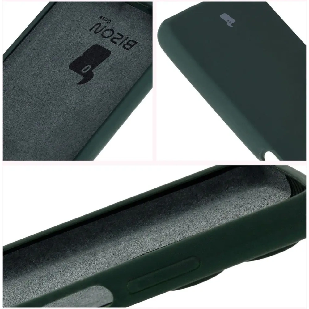 Silikonowe etui Bizon Soft Case do Motorola Moto G35 5G ciemnozielone