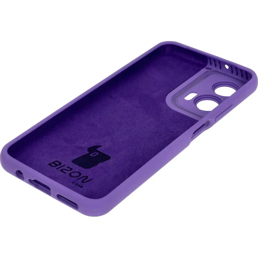 Silikonowe etui Bizon Soft Case do Motorola Moto G35 5G fioletowe