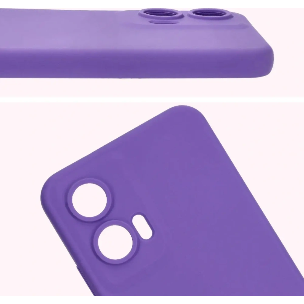 Silikonowe etui Bizon Soft Case do Motorola Moto G35 5G fioletowe