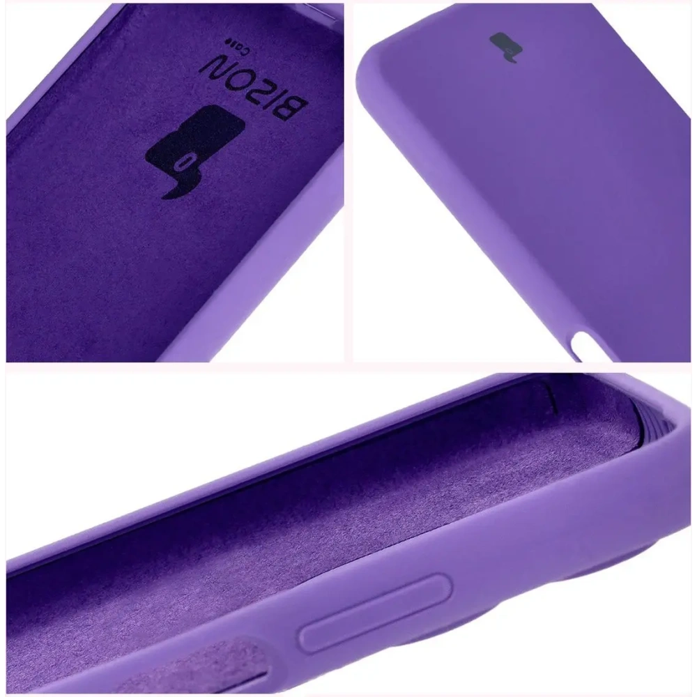 Silikonowe etui Bizon Soft Case do Motorola Moto G35 5G fioletowe