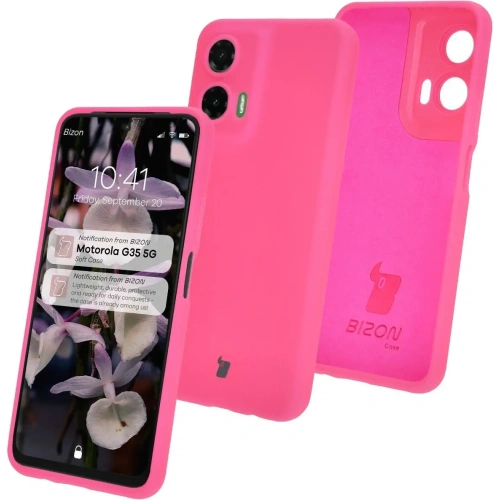 Kup Bizon Soft Case Motorola Moto G35 5G neon rózsaszín - BIZ7990 - {ean13} - Sklep Home Screen