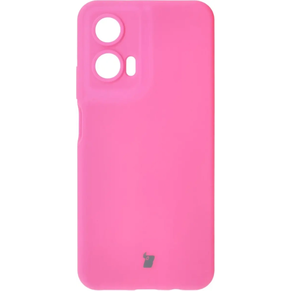 Silikonowe etui Bizon Soft Case do Motorola Moto G35 5G neonowo-różowe