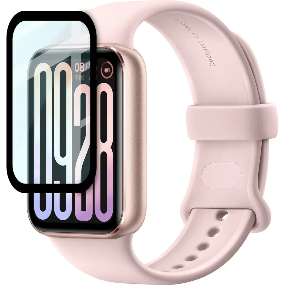 Szkło hybrydowe Bizon Glass Watch Edge Hybrid dla Xiaomi Smart Band 9 Pro czarne