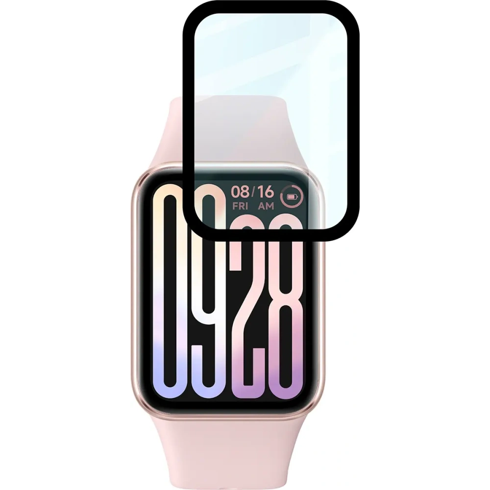 Szkło hybrydowe Bizon Glass Watch Edge Hybrid dla Xiaomi Smart Band 9 Pro czarne