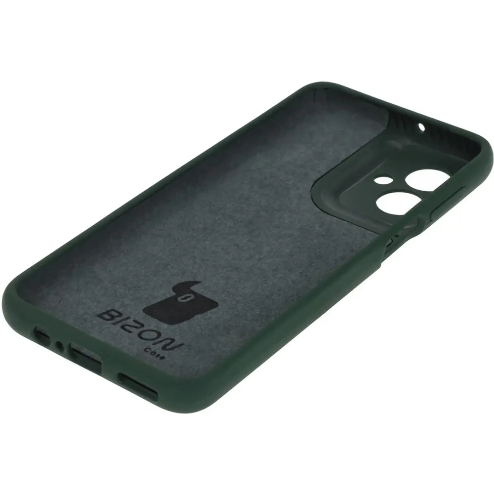 Silikonowe etui Bizon Soft Case do Motorola Moto G55 5G ciemnozielone