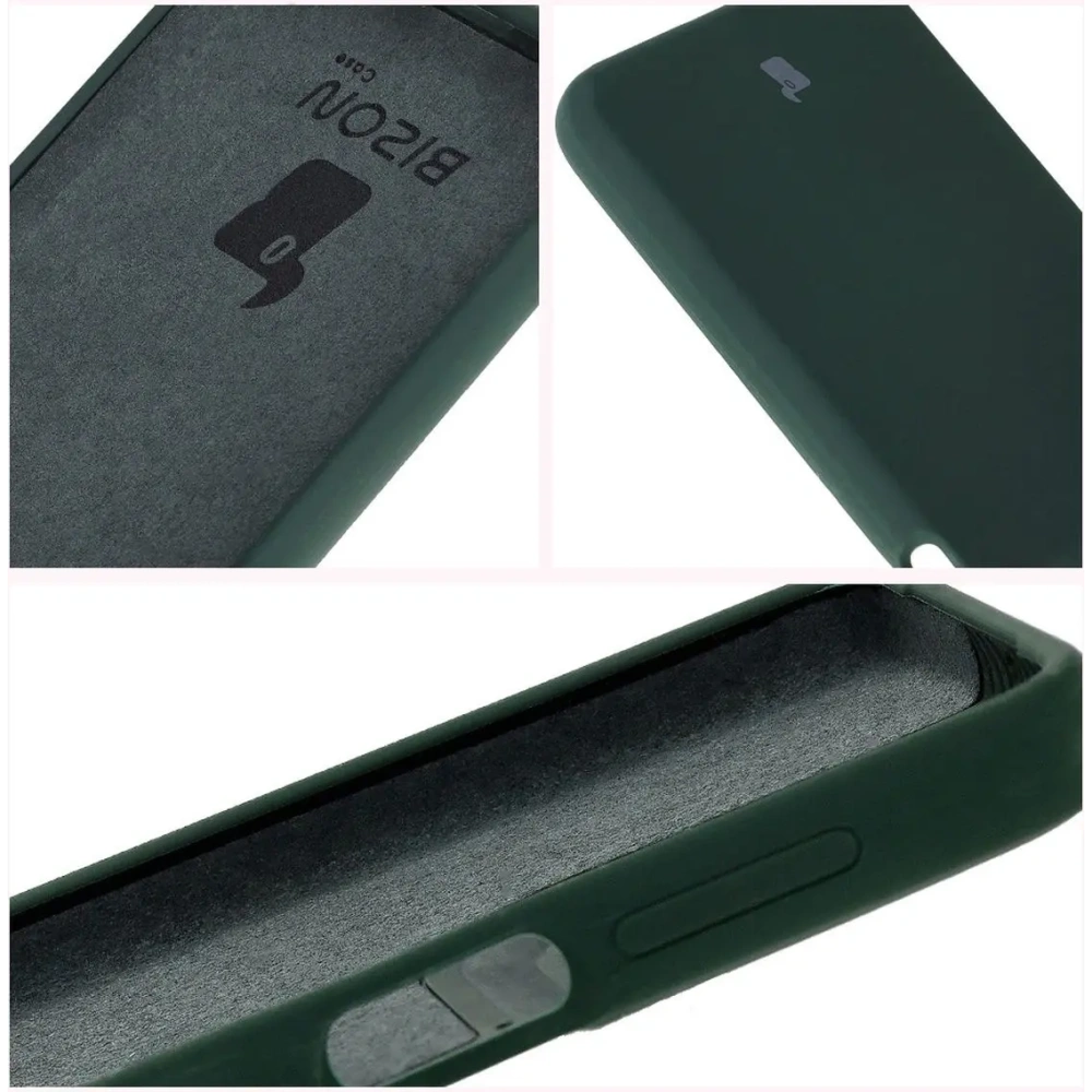 Silikonowe etui Bizon Soft Case do Motorola Moto G55 5G ciemnozielone