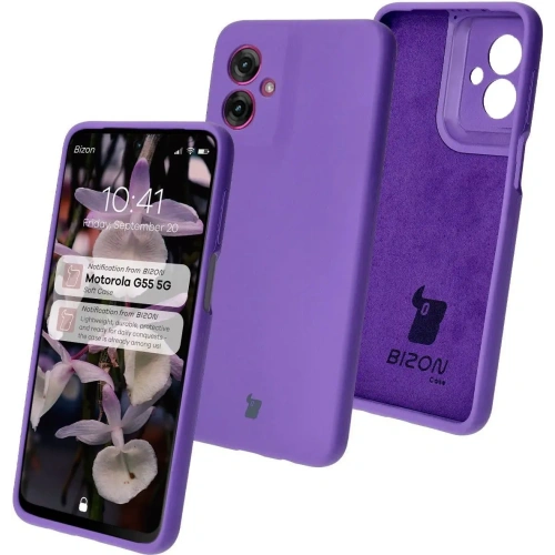 Kup Silikonowe etui Bizon Soft Case do Motorola Moto G55 5G fioletowe - BIZ7996 - {ean13} - Sklep Home Screen