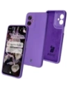 Silikonowe etui Bizon Soft Case do Motorola Moto G55 5G fioletowe