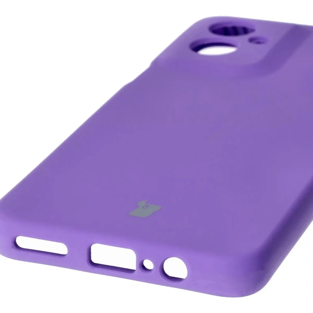 Silikonowe etui Bizon Soft Case do Motorola Moto G55 5G fioletowe