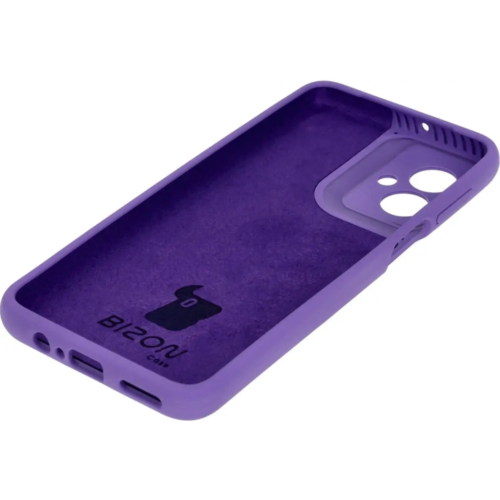 Silikonowe etui Bizon Soft Case do Motorola Moto G55 5G fioletowe