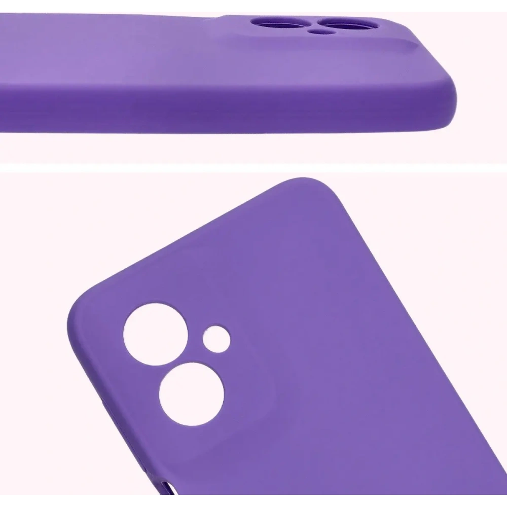 Silikonowe etui Bizon Soft Case do Motorola Moto G55 5G fioletowe