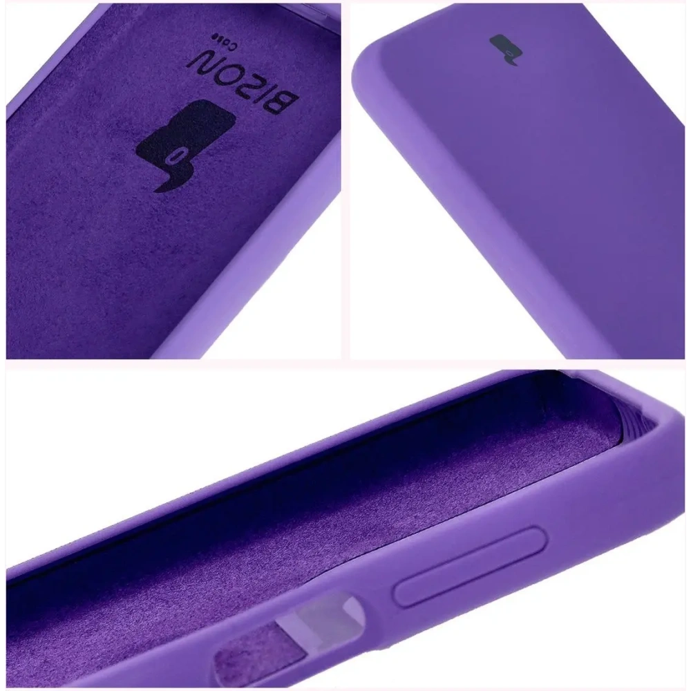 Silikonowe etui Bizon Soft Case do Motorola Moto G55 5G fioletowe