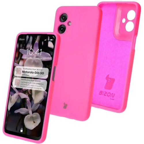 Kup Bizon Soft Case Motorola Moto G55 5G neon rózsaszín - BIZ7997 - {ean13} - Sklep Home Screen