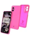 Bizon Soft Case Motorola Moto G55 5G neon rózsaszín