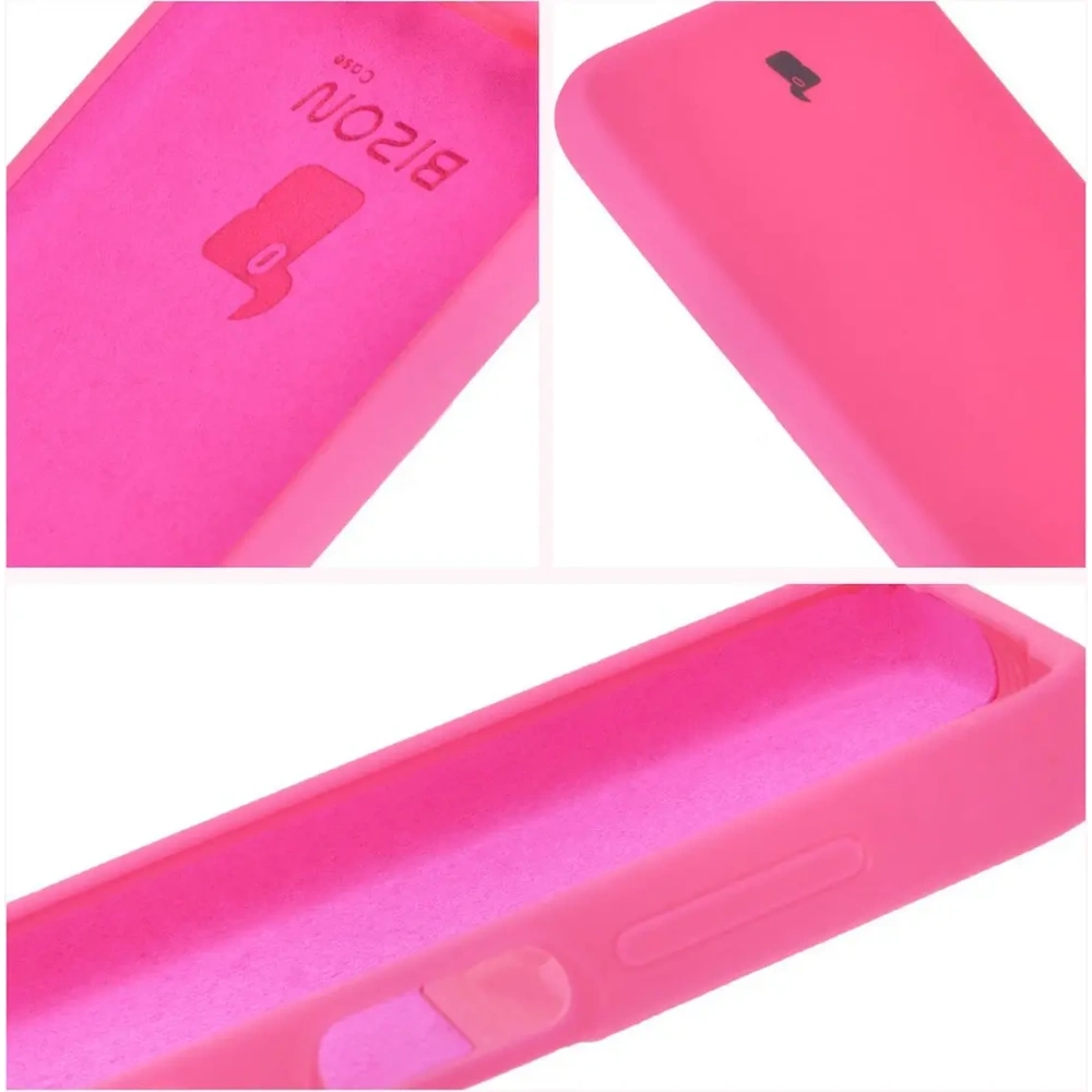 Silikonowe etui Bizon Soft Case do Motorola Moto G55 5G neonowo-różowe