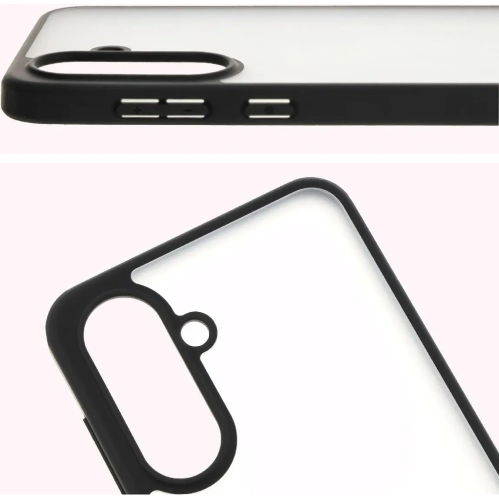 Etui Bizon Case Angelo do Samsung Galaxy A36 5G przydymione z czarną ramką