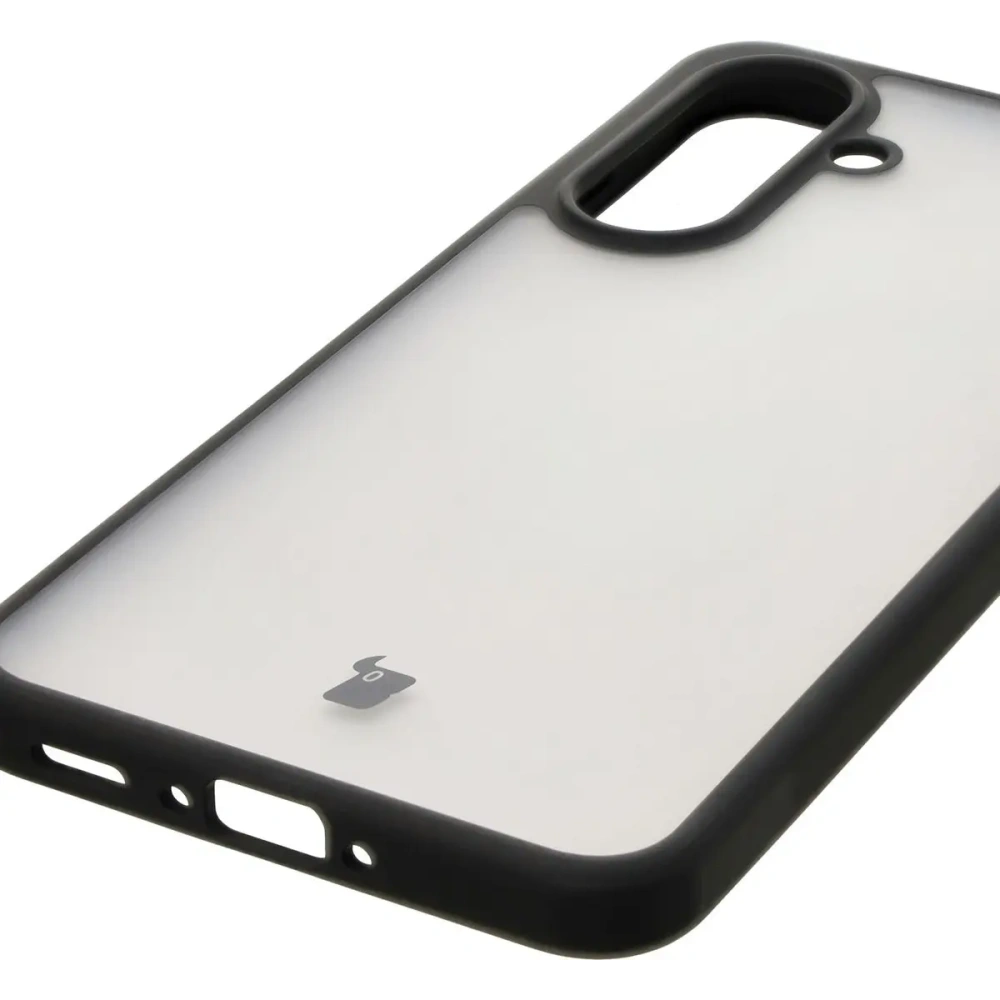 Etui Bizon Case Angelo do Samsung Galaxy A36 5G przydymione z czarną ramką