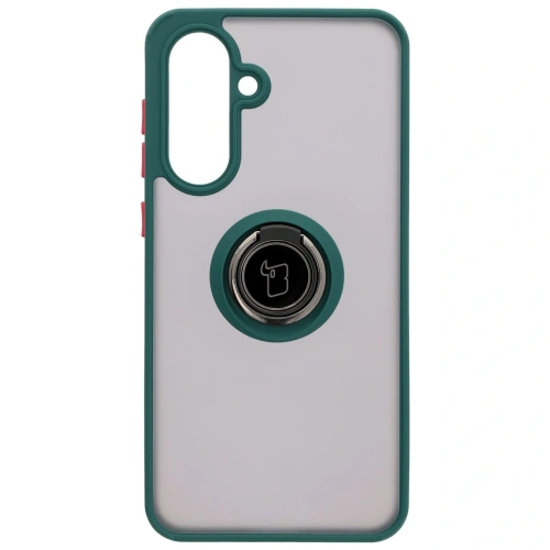 Kup Etui z uchwytem na palec Bizon Case Hybrid Ring do Samsung Galaxy A36 5G / A56 5G kouřové s tmavě zeleným rámečkem - BIZ7999 - {ean13} - Sklep Home Screen