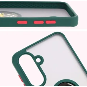 Buy Bizon Case Hybrid Ring Samsung Galaxy A36 5G / A56 5G smoky with a dark green frame - BIZ7999 - {ean13} - Home Screen Store Europe