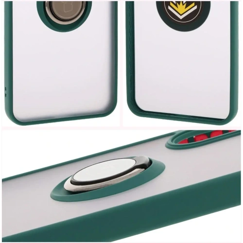 Kup Bizon Case Hybrid Ring Samsung Galaxy A36 5G / A56 5G fumuriu cu un cadru verde închis - BIZ7999 - {ean13} - Sklep Home Screen