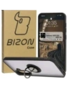 Etui z uchwytem na palec Bizon Case Hybrid Ring do Samsung Galaxy A36 5G / A56 5G przydymione z czarną ramką