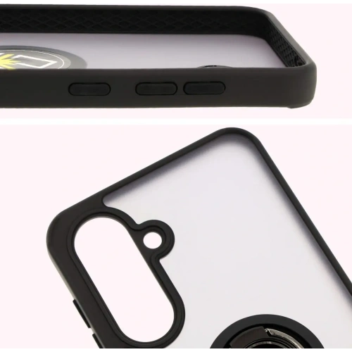 Kup Etui s držákem na prst Bizon Case Hybrid Ring do Samsung Galaxy A36 5G / A56 5G kouřové s černým rámečkem - BIZ8000 - {ean13} - Sklep Home Screen