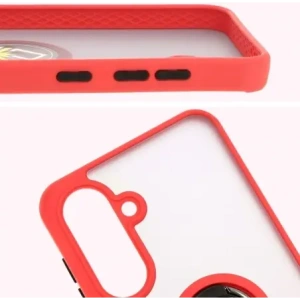 Buy Bizon Case Hybrid Ring Samsung Galaxy A36 5G / A56 5G smoky with a red frame - BIZ8001 - {ean13} - Home Screen Store Europe