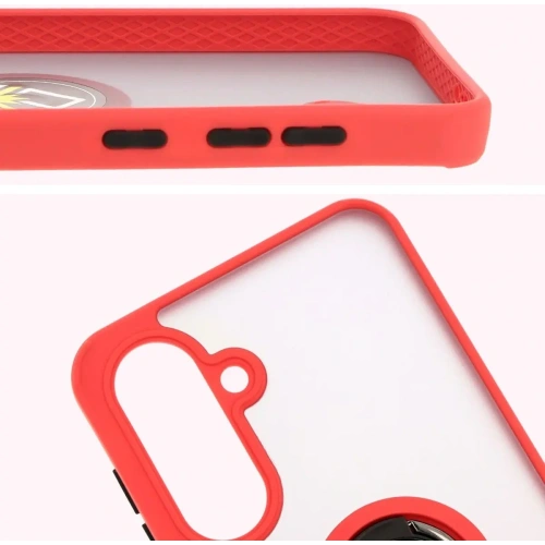 Buy Bizon Case Hybrid Ring Samsung Galaxy A36 5G / A56 5G smoky with a red frame - BIZ8001 - {ean13} - Home Screen Store Europe
