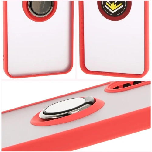 Kup Etui z uchwytem na palec Bizon Case Hybrid Ring do Samsung Galaxy A36 5G / A56 5G przydymione z czerwoną ramką - BIZ8001 - {ean13} - Sklep Home Screen